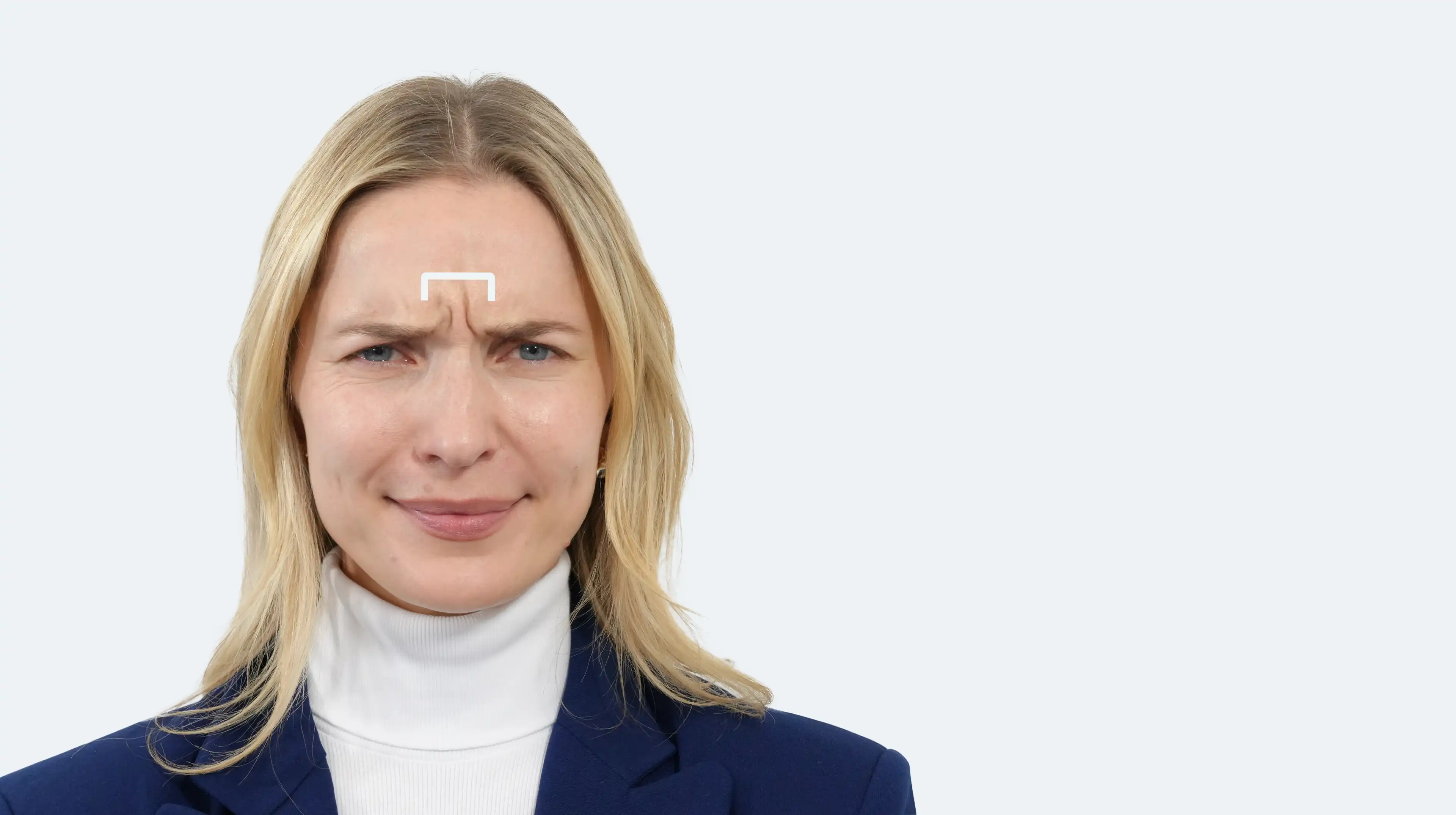 Woman with frown lines