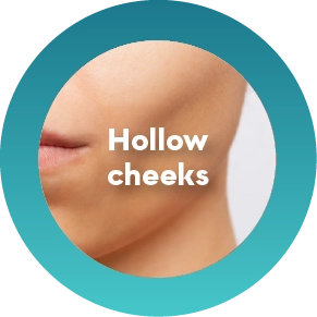 Hollow cheeks